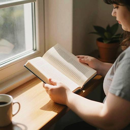 Cozy Reading by Window Light