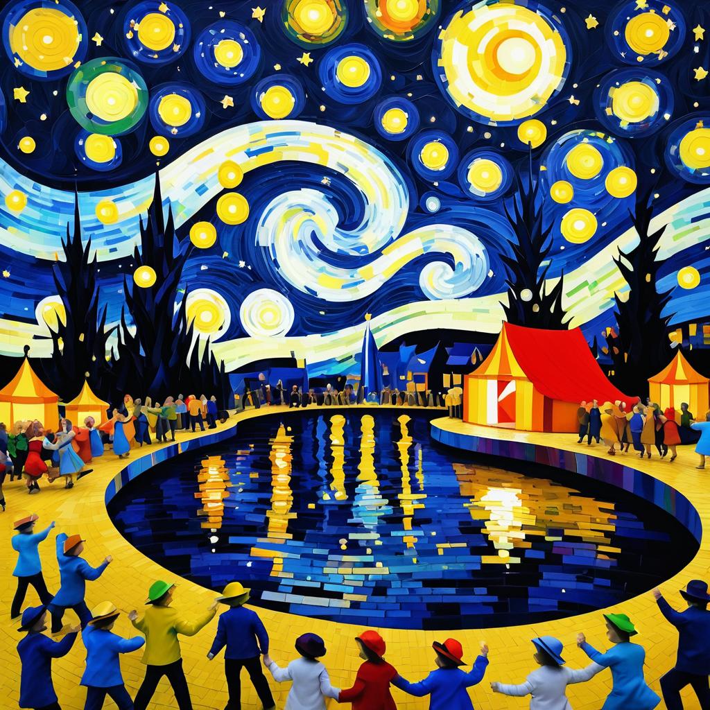 Festival Celebration Inspired by Starry Night