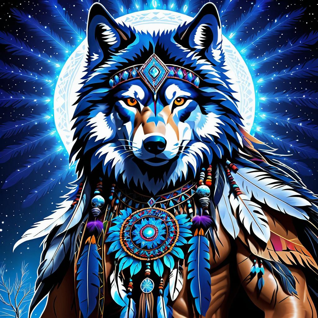 Majestic Wolf Spirit: A Shaman's Journey