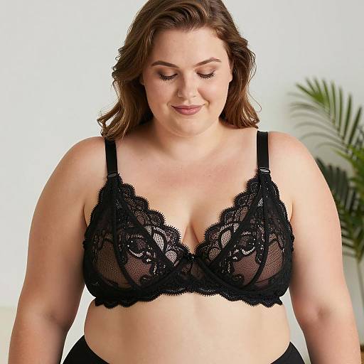 Portrait of a Plus-Sized Woman in Lace