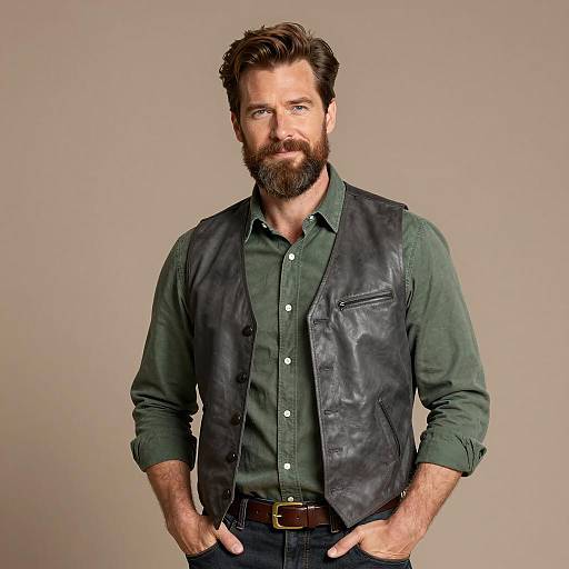 Photorealistic Portrait of Confident Bluntman