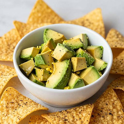 Vibrant Salsa with Avocado and Chips