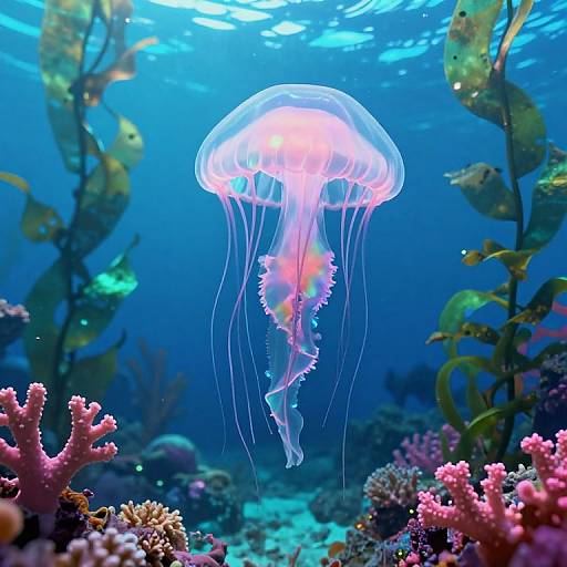 Surreal Underwater Jellyfish Vista