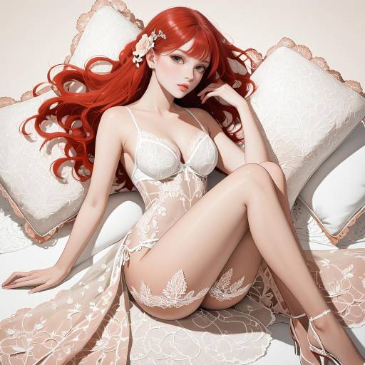 Elegant and Thoughtful Girl in Lingerie Elegant and Thoughtful Girl in Lingerie