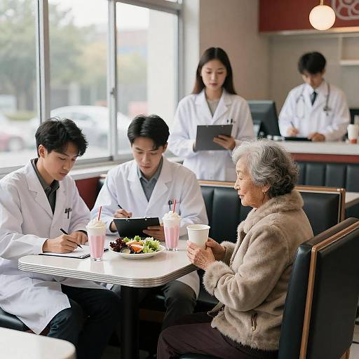 Cozy Diner Interaction with Diverse Characters