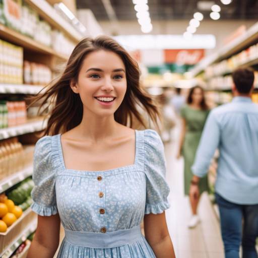Confident Woman Shopping in Summer Vibes