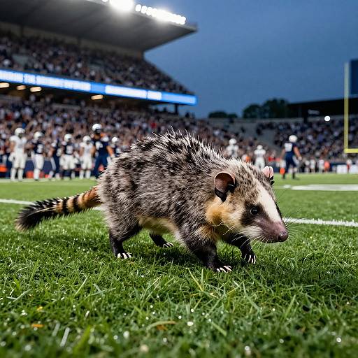 Dynamic Possum Action on Football Field