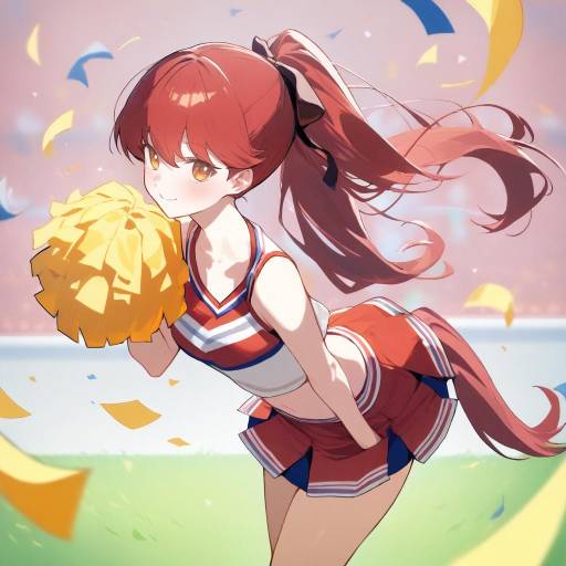 Cheerleader Kasumi in Action