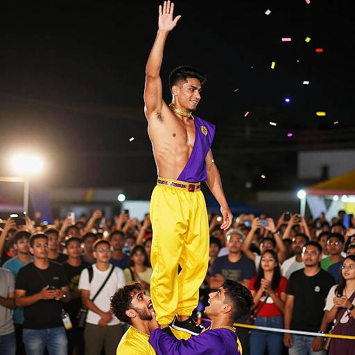 Vibrant Night Street Dance Performance