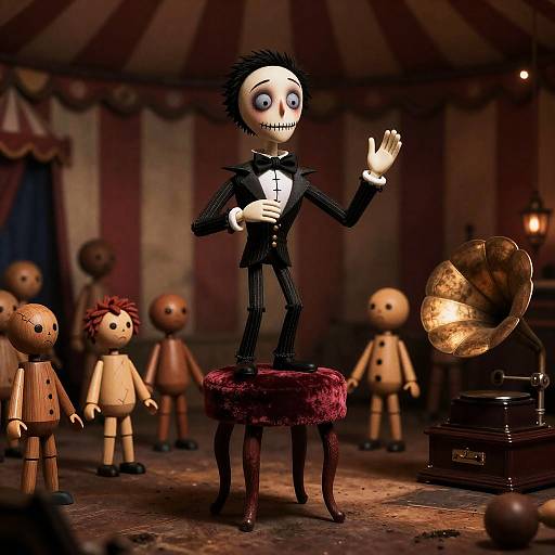 Stitched-Lip Ventriloquist at Twilight Carnival