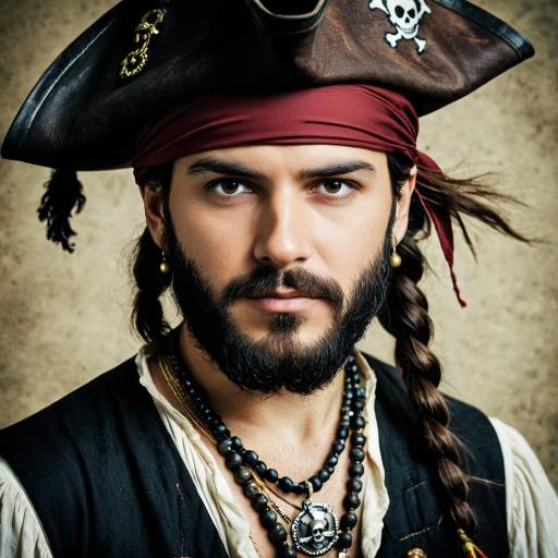 Portrait of a Male Pirate in Costume