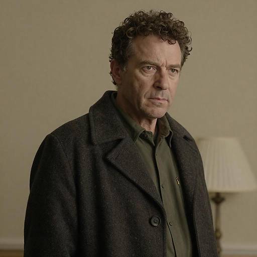 Serious Portrait of a Middle-Aged Man