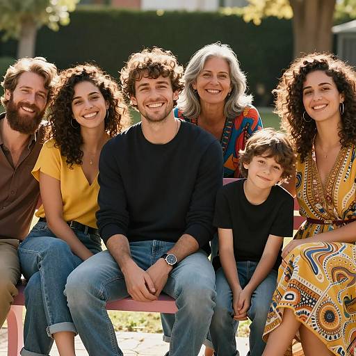 Outdoor Portrait on a Pink Bench