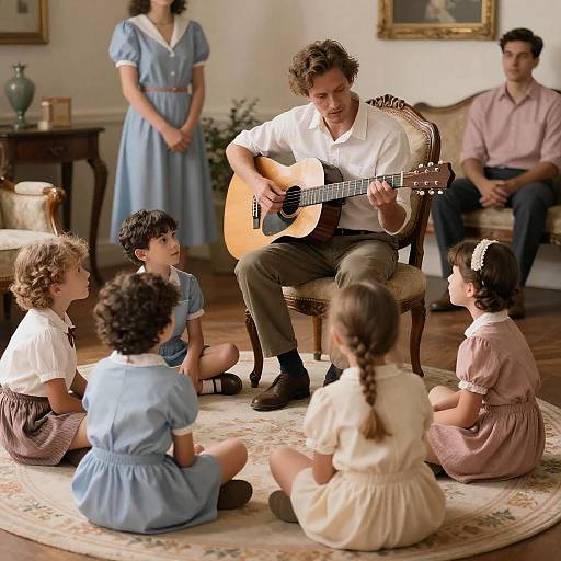 Musical Gathering in Vintage Elegance