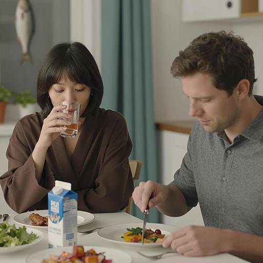 Candid Kitchen Moments Between Friends