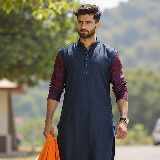 Photorealistic Male Model in Traditional Kurti