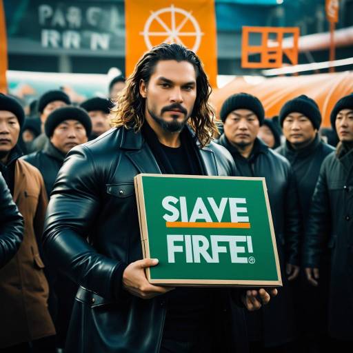 Man Holding Save the Whales Sign at Rally