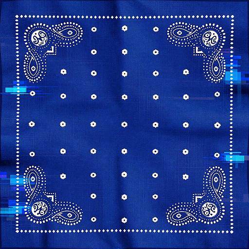 Abstract Royal Blue Bandana Fusion
