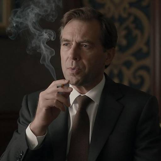 Elegant Middle-Aged Man in Dim Setting