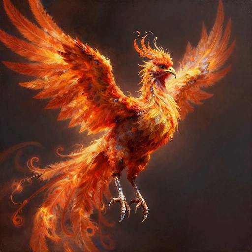 Hyper-Detailed Ethereal Phoenix Painting