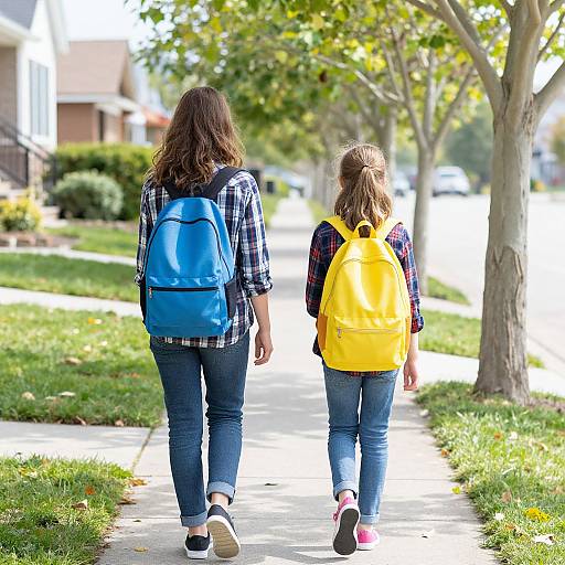 Mother and Daughter Walking Together