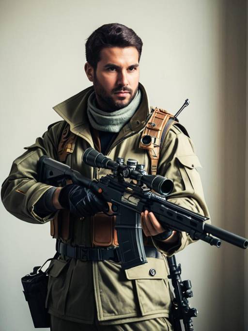 Man in The Sniper Cosplay Costume