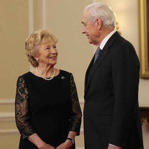 Warm Indoor Portrait of Elderly Couple