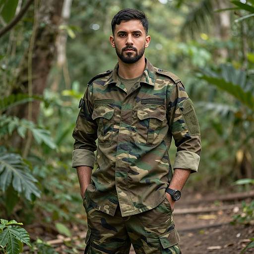 Jungle Camouflage Male Outfit