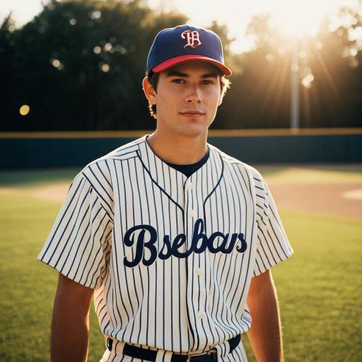 Golden Hour Portrait of Young Baseball Player