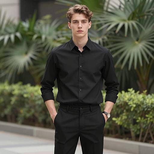 Confident Young Man in Stylish Urban Setting