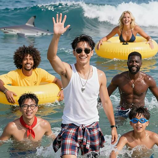 Vibrant Ocean Adventure with Friends