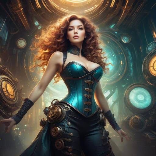 Futuristic Elegance: Steampunk Fusion Art
