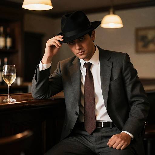 Stylish Middle Man at the Bar