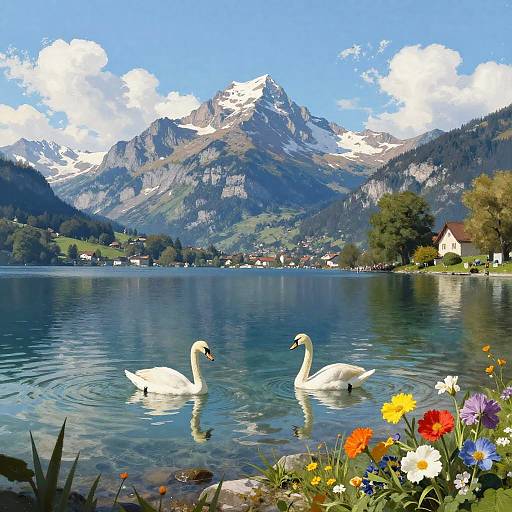 Lucerne Lakeside with Mount Pilatus