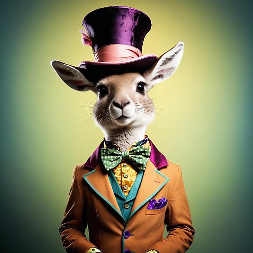 Whimsical Kangaroo as The Mad Hatter Whimsical Kangaroo as The Mad Hatter