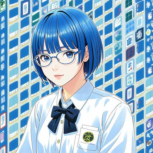 Illustration of Hakamichi shizune, katawa shoujo in the style of Harada takehito