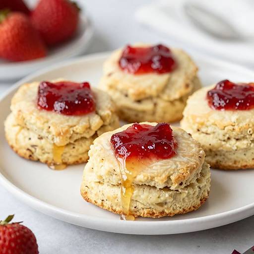 Buttermilk Scones with Rose-Strawberry Jam