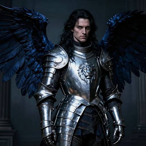 Brooding Angel in Renaissance Armor
