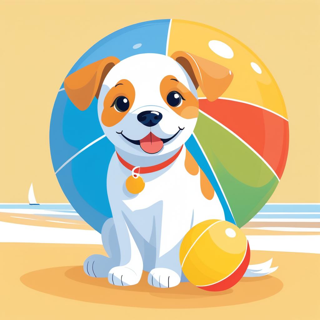 Cute Dog Illustration for Kids' Books