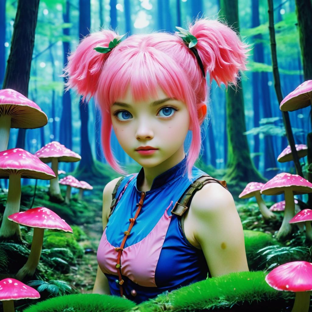 Fantasy Portrait of Pink-Haired Girl