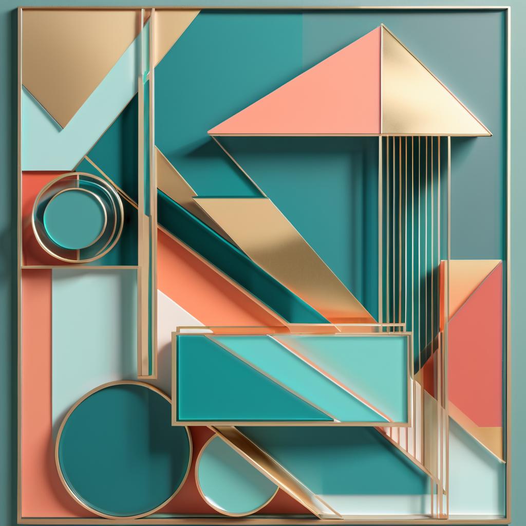 Modern 3D Abstract Geometric Artwork