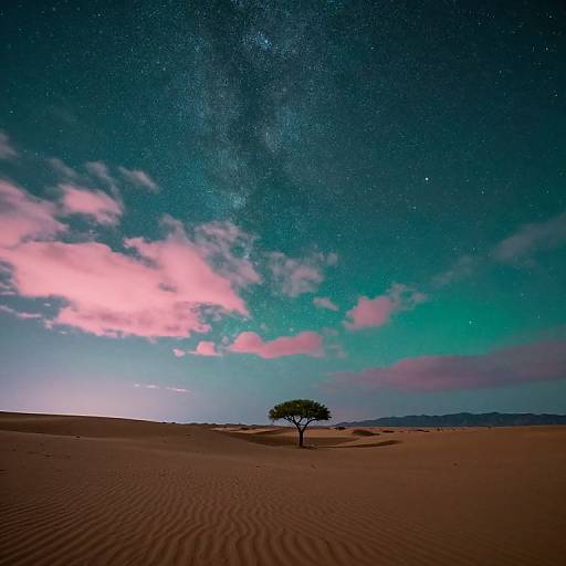 Starry Night Desert Landscape