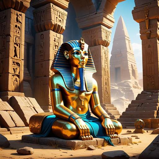 Mysterious Sphinx in Dark Fantasy Realm Mysterious Sphinx in Dark Fantasy Realm
