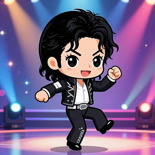 Chibi Michael Jackson Moonwalk