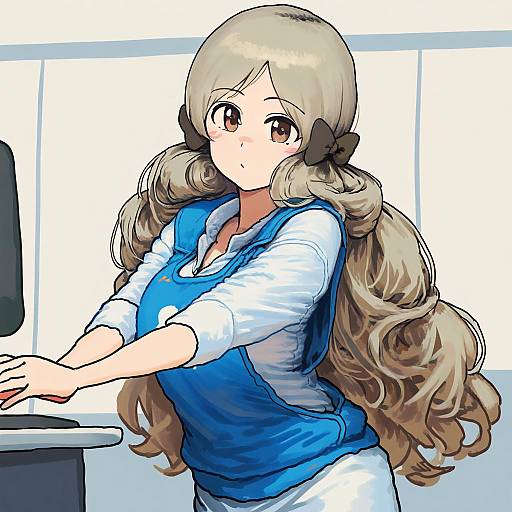 Illustration of Handa roco, idolmaster in the style of Chanta (ayatakaoisii)