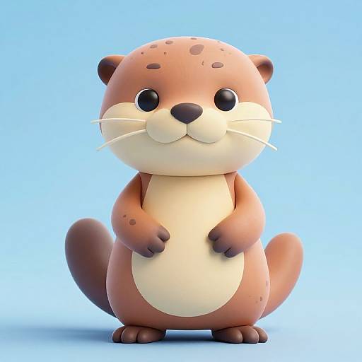Symmetrical Otter Clay Figure