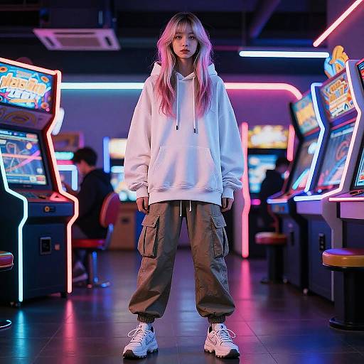 Layered Straight Hair Androgynous Arcade Editorial