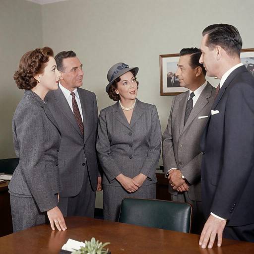 Vintage 1950s Office Group Portrait