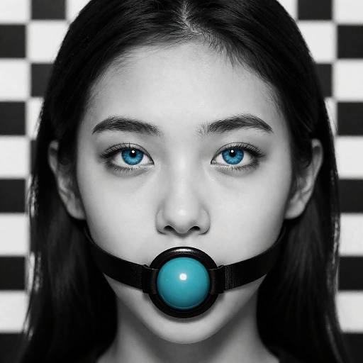 Surreal Woman with Hypnotic Gaze