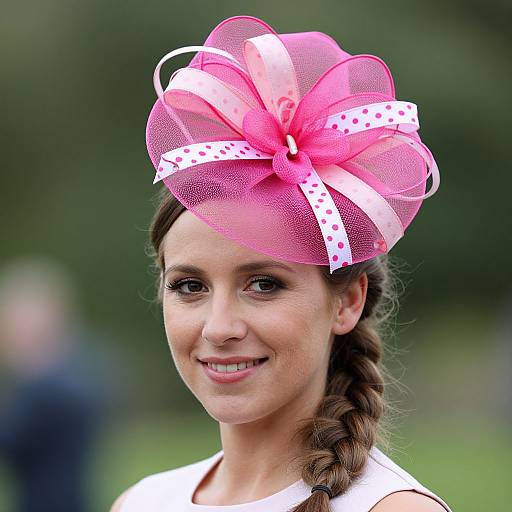 Vibrant Galway Pink Fascinator Style